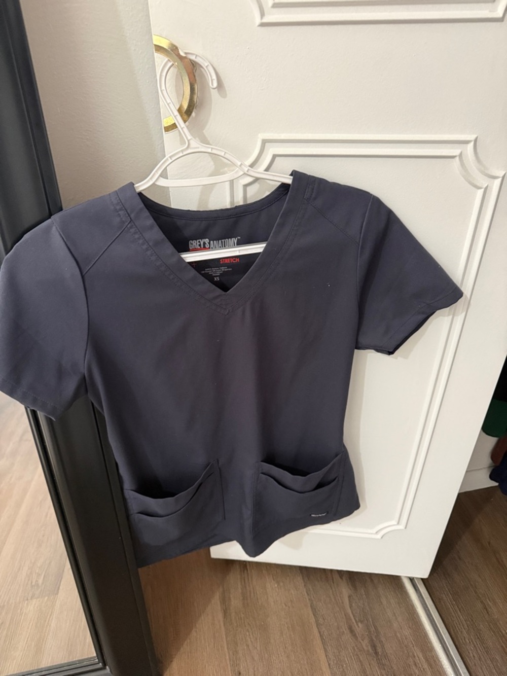 Grey's Anatomy Women's Dark Navy V-Neck Scrub Top